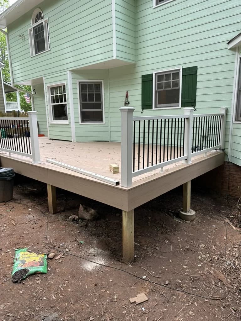 Compact Trex Deck with Custom Railings