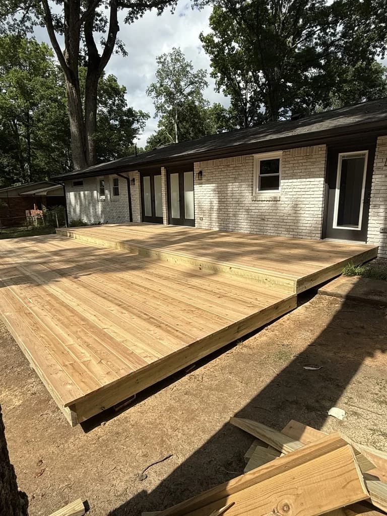 704 sq ft Multi-Level Cedar Deck with Waterfall Steps - Photo 1