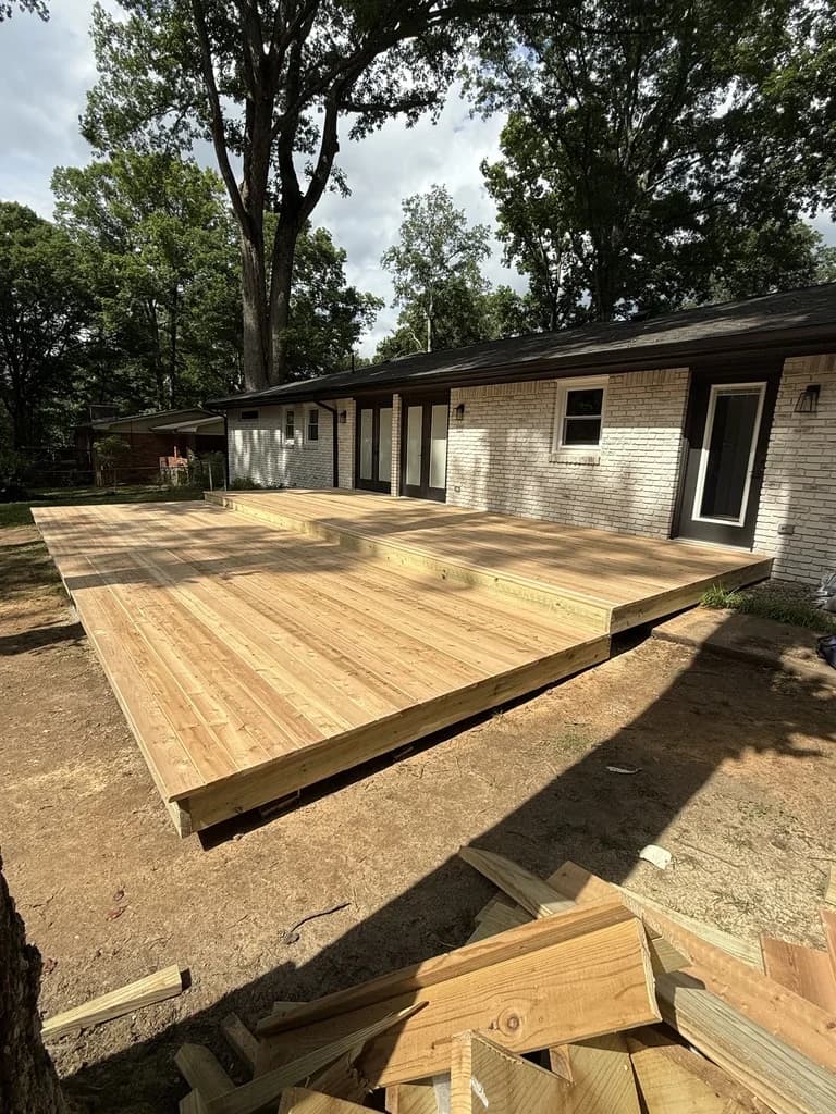 704 sq ft Multi-Level Cedar Deck with Waterfall Steps - Photo 2