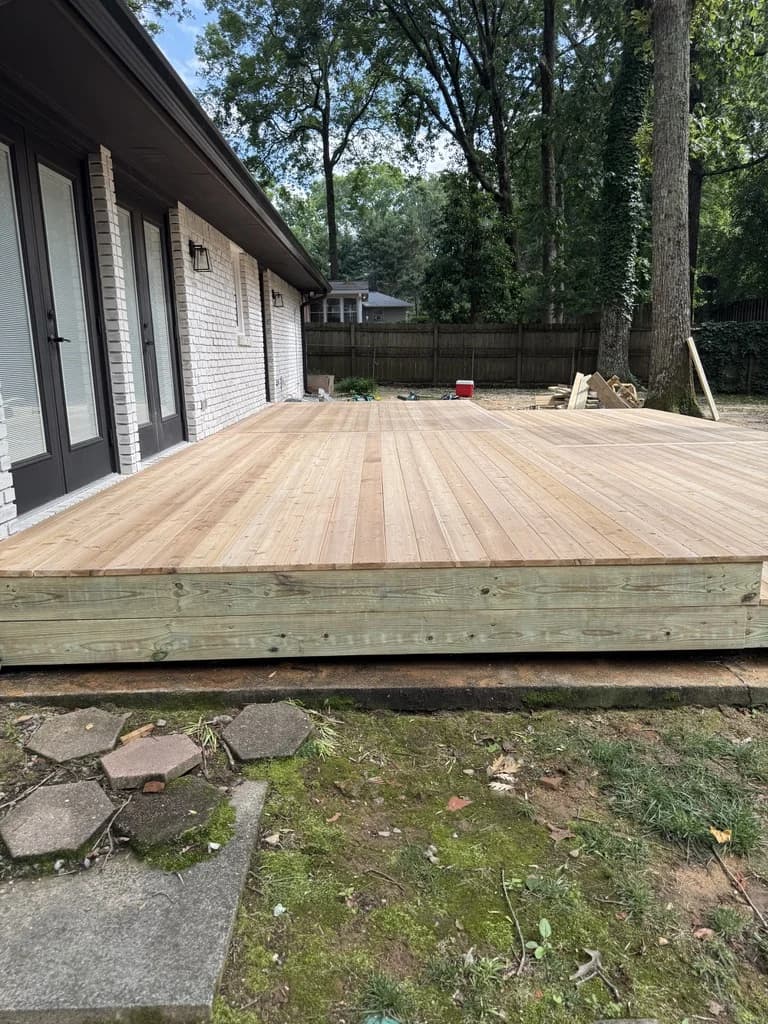 704 sq ft Multi-Level Cedar Deck with Waterfall Steps - Photo 6