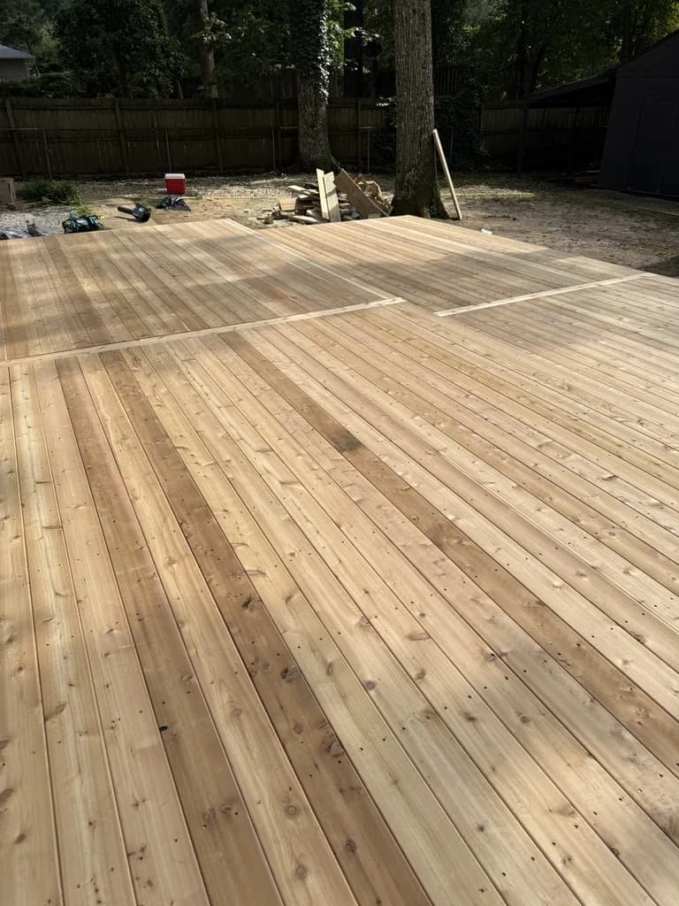 704 sq ft Multi-Level Cedar Deck with Waterfall Steps - Photo 8