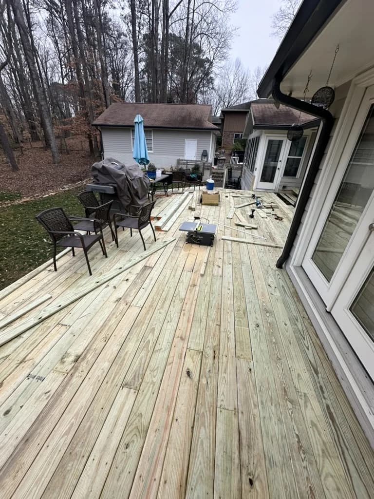 Deck Rehabilitation with Wire Mesh Railings