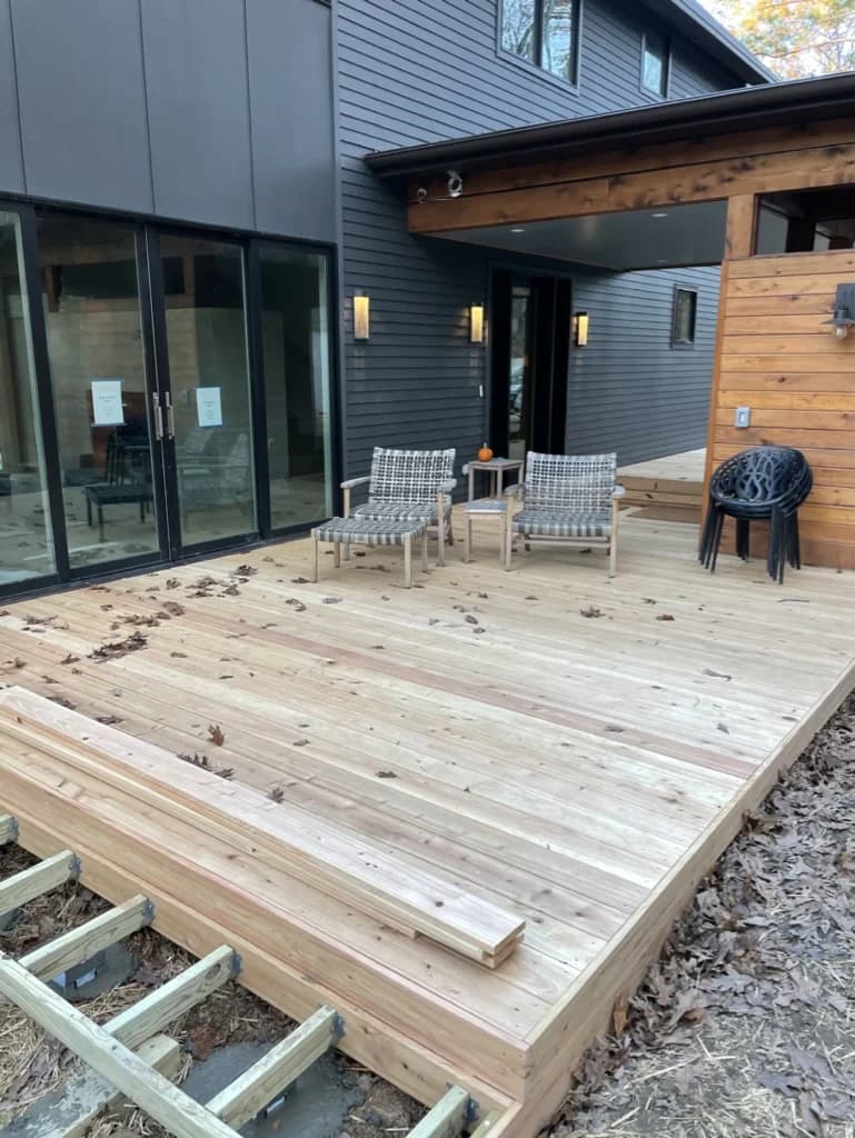Exterior Renovation with Custom Cypress Decks