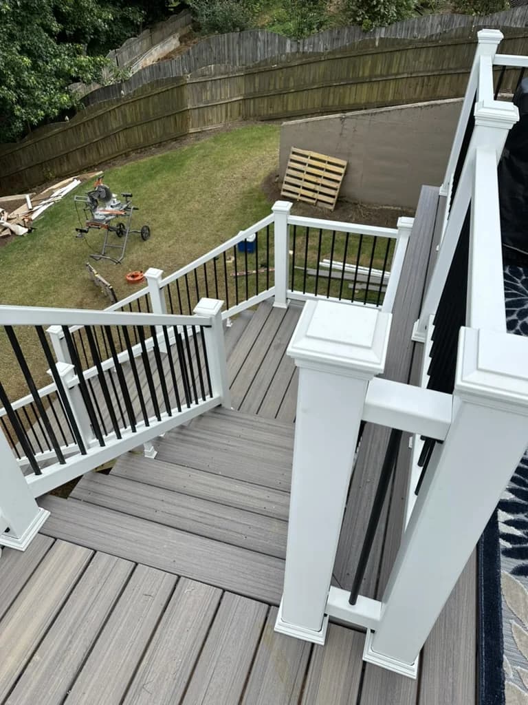 Second Story Trex Deck with Staircase
