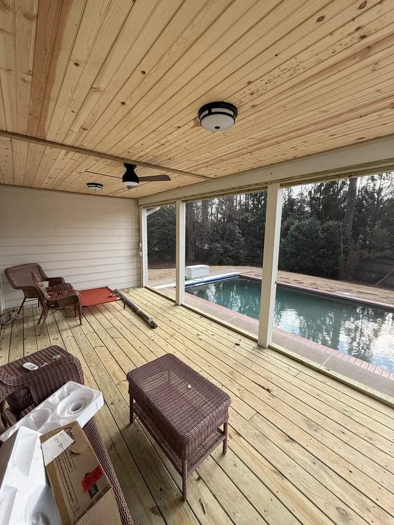 Screened Patio Deck with Covered Roof - Photo 8