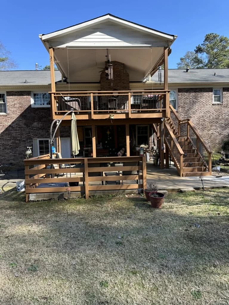 Deck restoration and staining