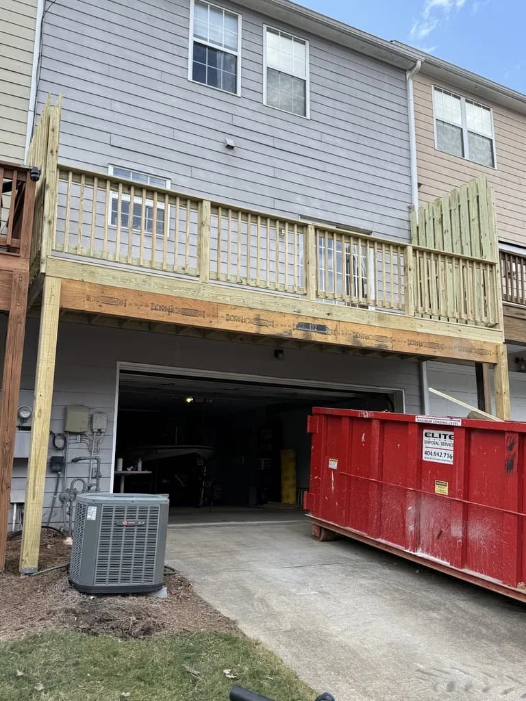 Townhouse Deck with 21ft LVL Beam Span
