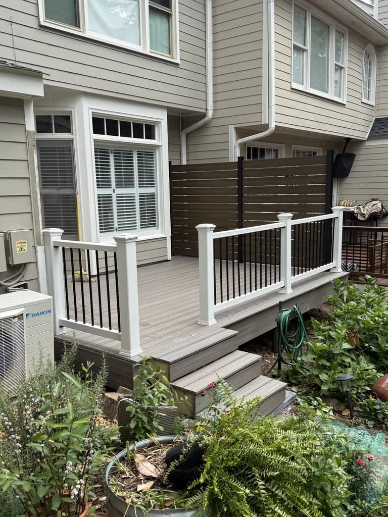 Trex Deck with Horizontal Privacy Fence - Demo & Rebuild